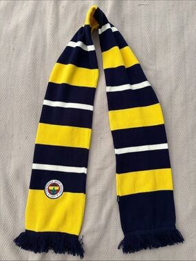 Official Fenerbahçe SK Fenerium Knit Soccer Scarf Navy Yellow
